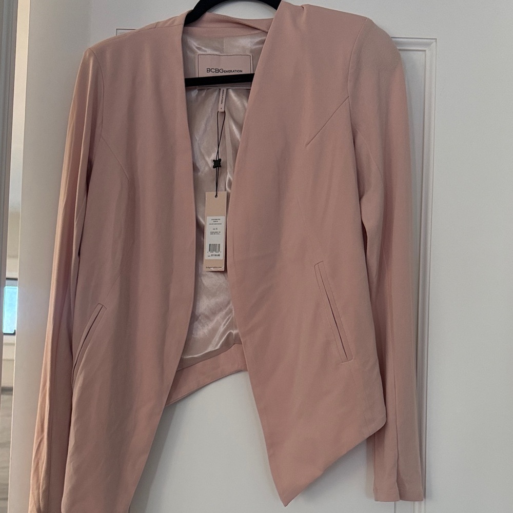 BCBGMaxAzria Women's Blush Pink Blazer